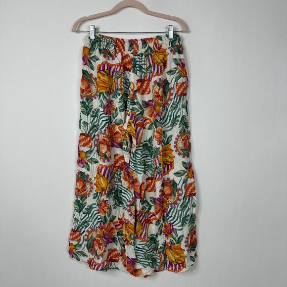 2/$30 Label of Love Hawaiian Floral Print Palazzo Pull on Trouser M #A0488 TRB3 - Picture 4 of 9